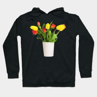 Yellow Tulips and Red Roses Hoodie